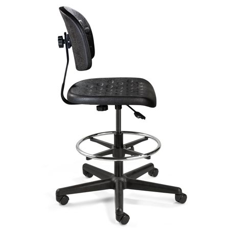 Bevco Task Chair, Polyurethane, 22-1/2" to 32" Height, No Arms, Black V7507CC