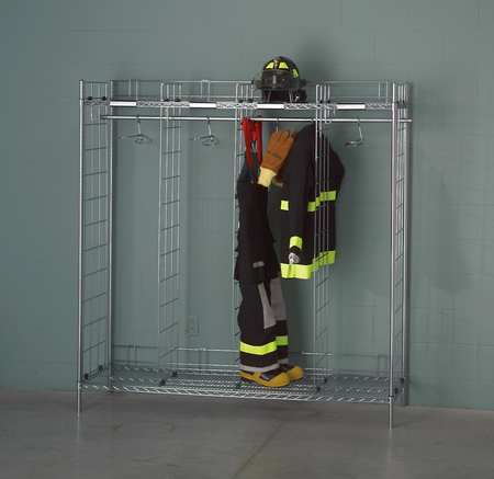 GROVES Double Sided Freestanding Ready Rack, Chrome, 36 in D, 74 in H FDS-12/18