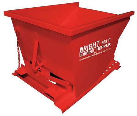 Zoro Select Self Dumping Hopper, 4000 lb, Red 2577 RED