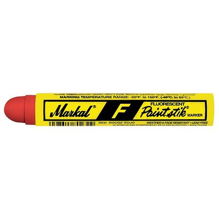 Markal Paint Crayon, Large Tip, Fluorescent Red Color Family, 12 PK 82832