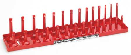 HANSEN Socket Tray, 1/2 In Dr, SAE, Std and Deep 1201