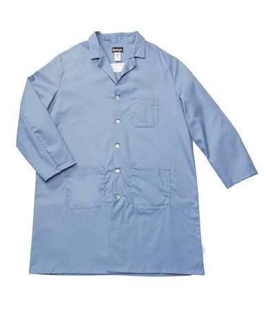 Vf Imagewear Flame Resistant Lab Coat, Light Blue, Cotton, L KEL2LB RG L