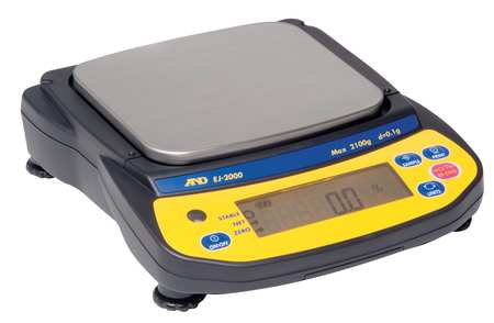 A&D WEIGHING Digital Compact Bench Scale 2100g Capacity EJ-2000