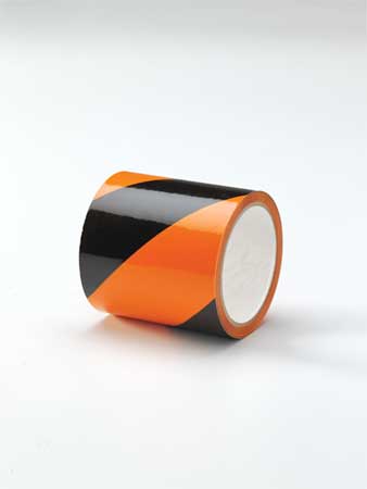 Zoro Select Hazard Marking Tape, Roll, 4In W, 54 ft. L 9MEH4