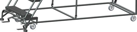 Ballymore 133 in H Steel Rolling Ladder, 10 Steps, 450 lb Load Capacity 103228PSU