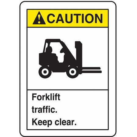 ACCUFORM Caution Sign, 14" H, 10" W, Aluminum, Rectangle, English, MRHR600VA MRHR600VA