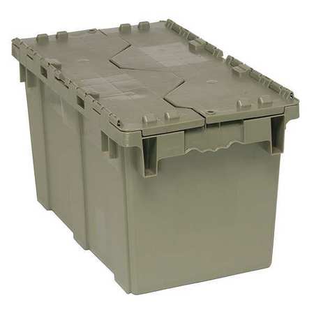 QUANTUM STORAGE SYSTEMS Gray Attached Lid Container, Plastic QDC2213-12