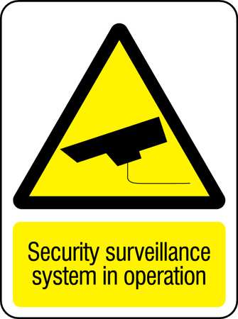 Electromark Security Sign, 24 in Height, 18 in Width, Plastic, English Y619630