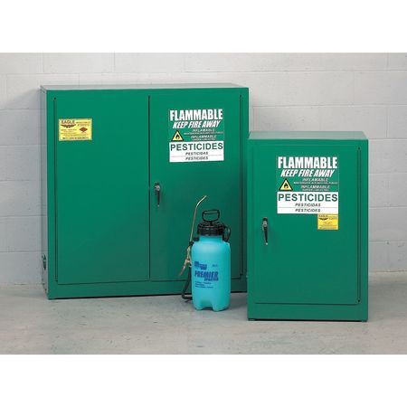 Eagle Mfg Pesticide Cabinet, galv, 30 gal, Green PEST3010 | Zoro