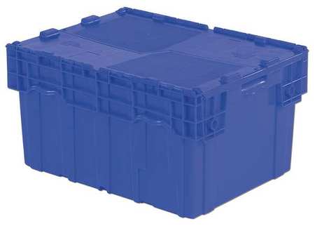 ORBIS Blue Attached Lid Container, Plastic FP403 Blue