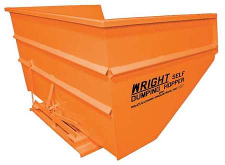 ZORO SELECT Self Dumping Hopper, 6000 lb., Orange 50099 ORANGE