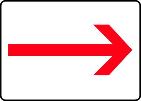 ACCUFORM Directional Arrow Sign, No Text, 10" W, 7" H, Aluminum, White MEXT556VA