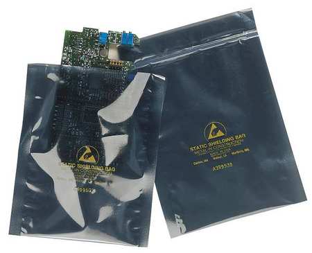 DESCO Reclosable Poly Bag Zipper Seal 6" x 4", 3 mil, Clear, Pk100 13615