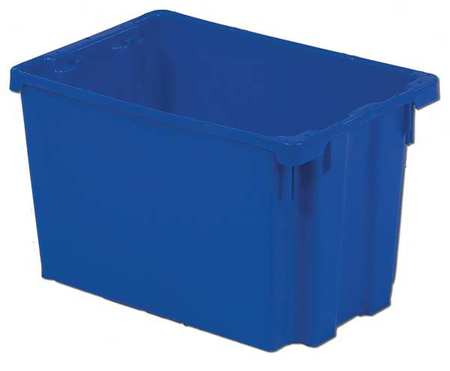 LEWISBINS 55 lb Hang & Stack Storage Bin, Plastic, 13 in W, 6 1/4 in H, Gray, 20 1/8 in L SN2012-6 GREY