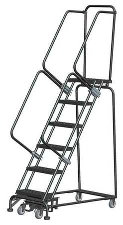BALLYMORE 93 in H Steel Rolling Ladder, 6 Steps WA062414P