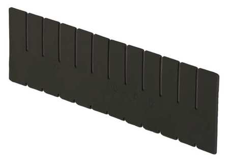 LEWISBINS Plastic Divider, Black, 15 1/4 in L, Not Applicable W, 4 7/16 in H DV1650 XL