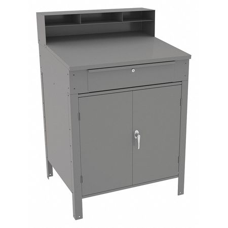 Tennsco Shop Desk, 34-1/2 x 53 x 29In, Medium Gray SR-58 MED GRAY