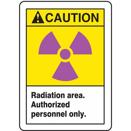 ACCUFORM Caution Sign, 14 in H, 10 in W, Aluminum, Rectangle, MRAD634VA MRAD634VA