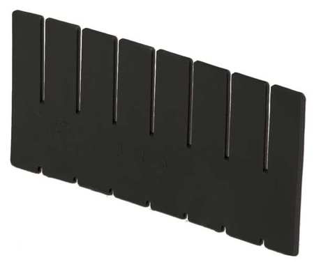 LEWISBINS Plastic Divider, Black, 9 5/8 in L, Not Applicable W, 5 in H DV1050 XL