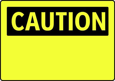 ELECTROMARK Caution Sign, 7 in Height, 10 in Width, Vinyl, English S219FF