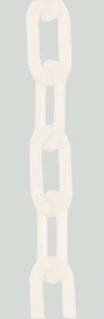 Zoro Select 1.5" (#6, 38 mm.) x 100 ft. White Plastic Chain 30001-100