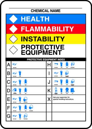 ACCUFORM Chemical Label Multicolor 10"H x 7"W, Aluminum ZFD841VA