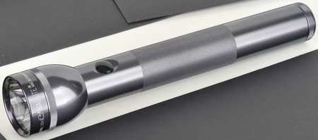 Maglite Gray No Led Industrial Handheld Flashlight, Alkaline D, 168 lm TT3D096K