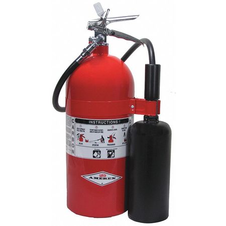 Amerex Fire Extinguisher, 10B:C, Carbon Dioxide, 10 lb 330