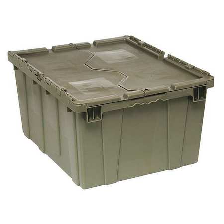 Quantum Storage Systems Gray Attached Lid Container, Plastic, 29.92 gal Volume Capacity QDC2820-15