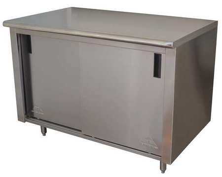 ADVANCE TABCO Enclosed Base Work Tables, Stainless Steel, 30" W, 35-1/2" Height, 500 lb. CB-SS-304M