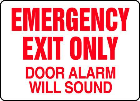 ACCUFORM Exit Sign, Emergency Exit Only, 10"X14 MEXT932VA