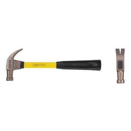 AMPCO SAFETY TOOLS Claw Hammer, Nonsparking, Nonmagnetic H-21FG