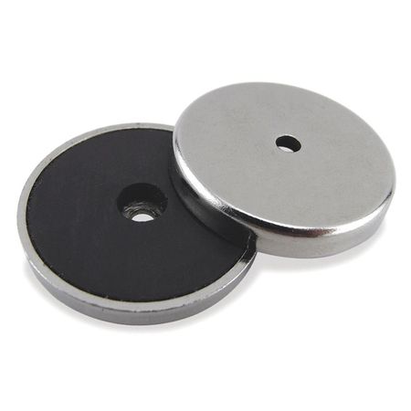Zoro Select Round Base Magnet, 11 lb. Pull, PK2 RB20CCER