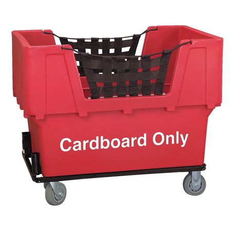 Zoro Select Matl Handling Cart, Cardboard Only, Red N1017261-RED-CARDBOARD