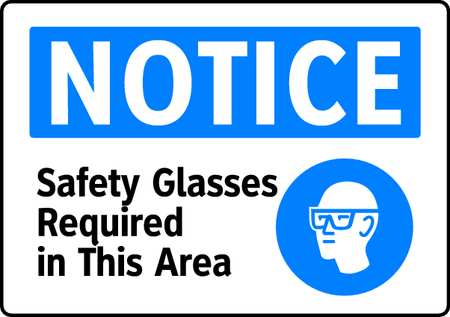 Electromark Notice Sign, 7 in Height, 10 in Width, Polyester, English S202FF