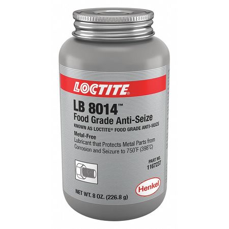 Loctite Food Grade Anti-Seize, H1 Food Grade, 8 oz Brush-Top Can, LB 8014 1167237