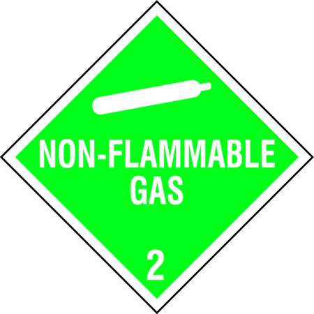 STRANCO Vhicle Placard, Non-Flammable Gas w Picto DOTP-0037-PS