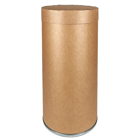 Zoro Select 87 gal Round Recycling Bin, Open Top, Bronze Vein/Bronze Vein, Fiber, 1 Openings FDCLB87