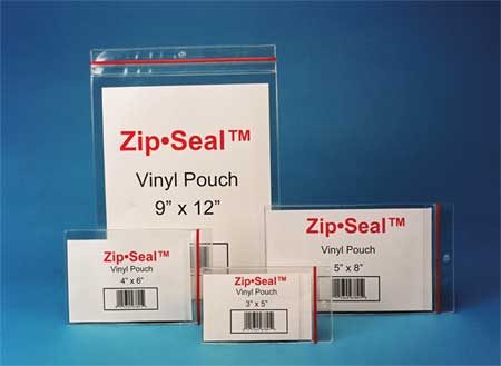 HOL-DEX Zip Seal Pouch, Magnetic, 3in.x 5in., PK25 ZSM-35