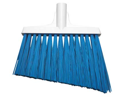 Remco 11 51/64 in Sweep Face Broom Head, Stiff, Synthetic, Blue 29143