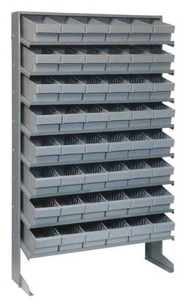 QUANTUM STORAGE SYSTEMS Steel Pick Rack, 36 in W x 60 in H x 12 in D, 8 Shelves, Gray QPRS601GY