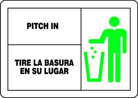 ACCUFORM Spanish-Bilingual Housekeeping Sign, 10" Height, 14" Width, Plastic, Rectangle, English, Spanish SBMHSK972MVP