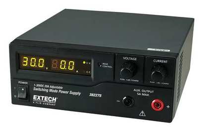 EXTECH Laboratory Grade Switching Power Supply, 230V AC, 30V, 600W, 20A 382276