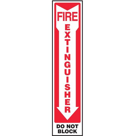 Accuform Fire Extinguisher Sign, 18X4", ENG, SURF MFXG580VS