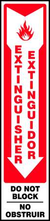 ACCUFORM Spanish-Bilingual Fire Extinguisher Sign, 18 in Height, 4 in Width, Aluminum, Rectangle SBMFXG934VA