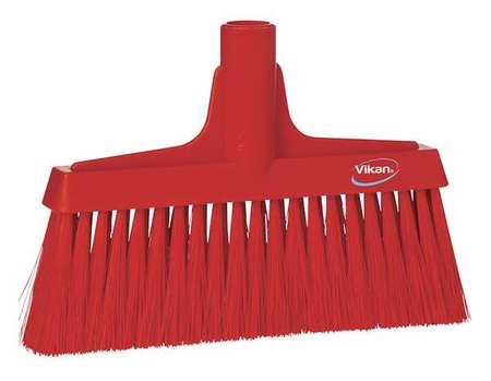 Remco 9 1/2 in Sweep Face Broom Head, Soft, Synthetic, Red 31044