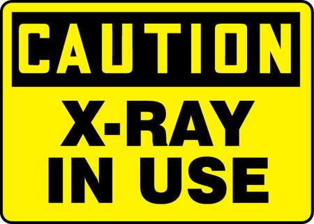 ACCUFORM Caution Sign, 10 in H, 14 in W, Plastic, Rectangle, MRAD612VP MRAD612VP