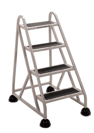 Cramer 4 Steps, Aluminum Step Stand, 300 lb. Load Capacity, Beige 1040-19