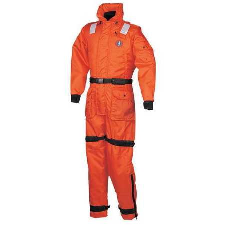 MUSTANG SURVIVAL Work Suit, Neoprene, Orange, 2XL MS2175-2-XXL-206