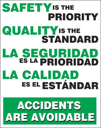 ACCUFORM Safety Record Signs, 24 x 18In, Bilingual SP124517L